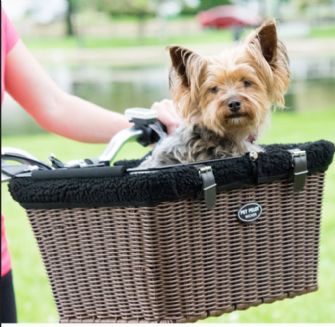 Pet-Pilot® - Wicker Bike Basket Pet Carrier